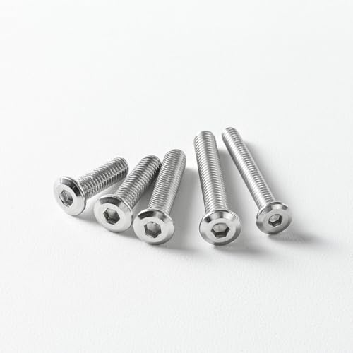 1/4-20 x 5/16" (50 Pack) Flat Head Hex Socket Cap Screws Bolts, 304 Stainless Steel 18-8, Hex Drive, Bright Finish, Fully Machine Thread - size: 1/4-20 x 5/16"