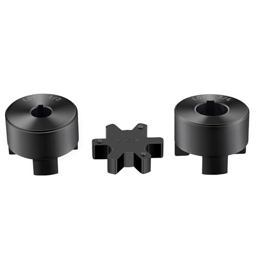 1/2" to 3/4" L075 Flexible 3-Piece L-Jaw Coupling Coupler Set & Rubber Spider for Log Wood Splitter Hybrid Equipment