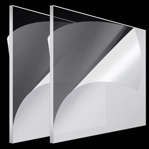 Roowest 2 Pcs 36 x 48 Inch, 1/8'' Clear Acrylic Sheet Large - size: 36 x 48 Inch, 1/8 Inch