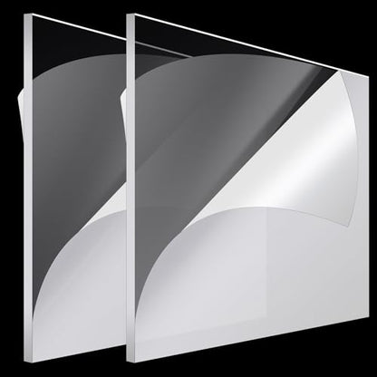 Roowest 2 Pcs 36 x 48 Inch, 1/8'' Clear Acrylic Sheet Large - size: 36 x 48 Inch, 1/8 Inch