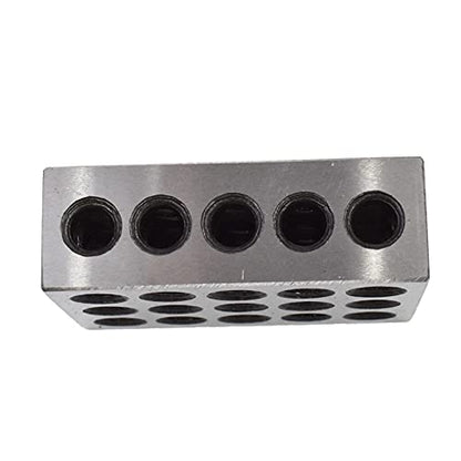 1 x 2 x 3 Inch Blocks Matched Pair 23 Holes Hardened Steel HRC 57-62 123 Precision Machinist Set Up Blocks