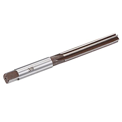 uxcell 3/8" Hand Reamer H8 Accuracy Alloy Tool Steel 6 Flutes Straight Shank Milling Cutter Tool - size: 3/8"