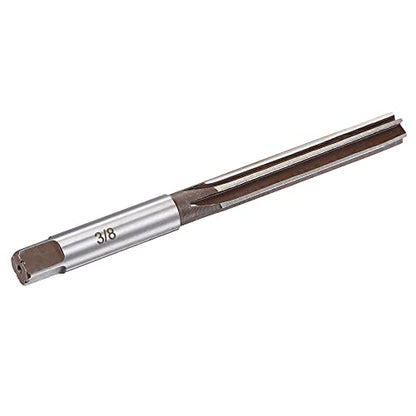 uxcell 3/8" Hand Reamer H8 Accuracy Alloy Tool Steel 6 Flutes Straight Shank Milling Cutter Tool - size: 3/8"