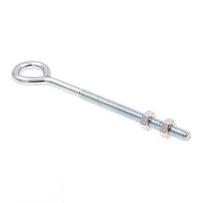 Prime-Line 9066459 Eye Bolts With Nuts, 1/4 in.-20 X 5 in., Zinc Plated Steel (10 Pack)