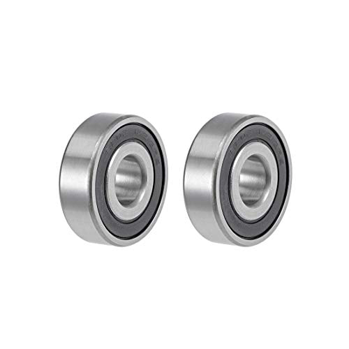uxcell 6202-1/2-2RS Deep Groove Ball Bearings 1/2-inch Inner Dia 35mm OD 11mm Bore Double Sealed Chrome Steel Z2 2pcs - size: 1/2"x35mmx11mm