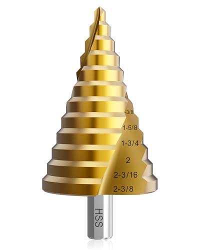 1/4" to 2-3/8" HSS Step Drill Bit Set - size: 1/4"-2-3/8"(HSS)