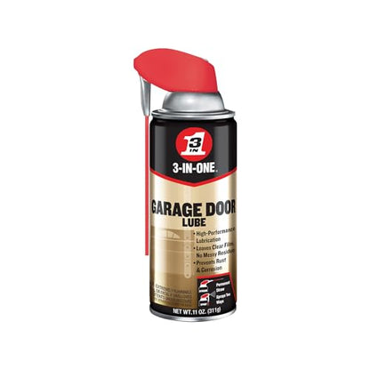 3-IN-ONE Lock Dry Lube, 2.5 OZ & Garage Door Lubricant with Smart Straw Sprays 2 Ways, 11 OZ
