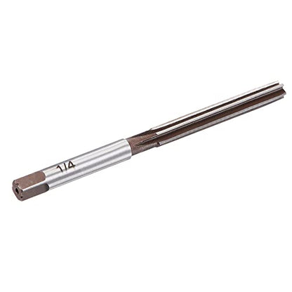 uxcell 1/4" Hand Reamer H8 Accuracy Alloy Tool Steel 6 Flutes Straight Shank Milling Cutter Tool - size: 1/4"