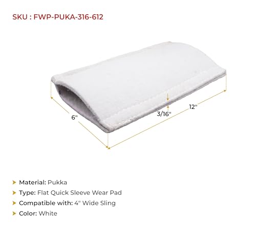 Mytee Products Yellow Polyester Web Sling Wear Pad for Rigging and Lifting Slings Protection - size: 4 - Pack, style: Pukka Sling Sleeve (6" x 12" - 3/16")