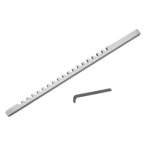 findmall 1/8" A Style Keyway Broach Set - High Speed Steel with Shim Manual Broaching Tool for Metal, Iron, Brass - Use with Arbor Press to Cut Internal Keyways