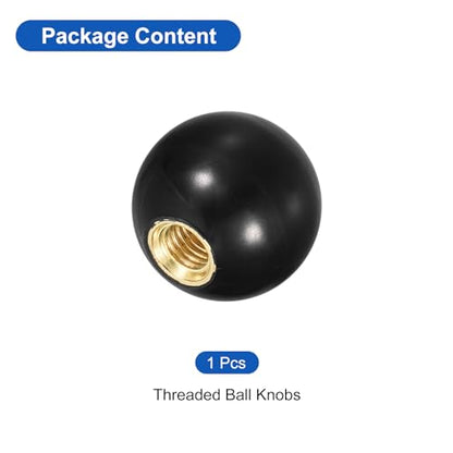 uxcell Threaded Ball Knobs, M10 Female Thread Thermoset Ball Knob 32mm Dia - color: Black, size: M10x32mm