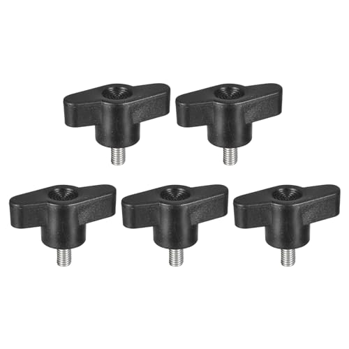 uxcell 5Pcs Clamping Screw Knob, M5 x 8mm Metric 304 Stainless Steel T Shaped Thumb Screws Handle for Quick Remove Hand Tightening Knob Replacement - size: M5 x 8mm