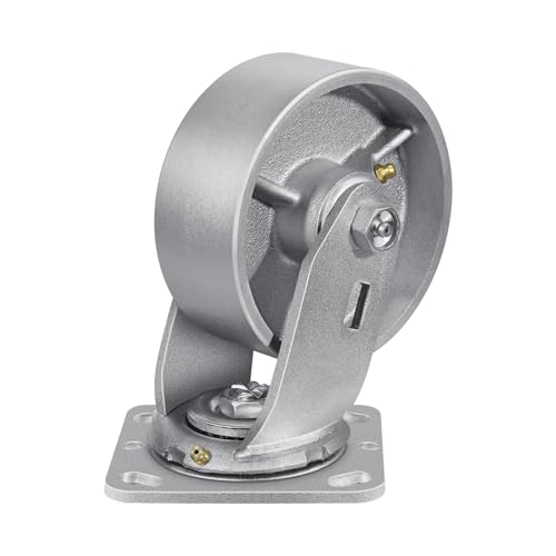5" X 2" Caster Wheels, Heavy Duty Industrial Casters, Steel Casters 1000 LBS Capacity with Roller Bearing, Cast Iron Wheels, Metal Casters(1 Swivel) - style: 5"X 2"Wheel