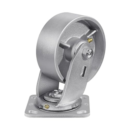 5" X 2" Caster Wheels, Heavy Duty Industrial Casters, Steel Casters 1000 LBS Capacity with Roller Bearing, Cast Iron Wheels, Metal Casters(1 Swivel) - style: 5"X 2"Wheel