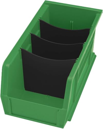 Akro-Mils 30230 AkroBins Plastic Hanging Stackable Storage Organizer Bin, 11-Inch x 5-Inch x 5-Inch, Green, 12-Pack - color: Green