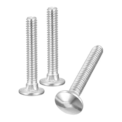 uxcell 1/4-20x1-3/4 Carriage Bolt, 10pcs Round Head Square Neck Screws, 304 Stainless Steel, Fully Threaded, Silver - size: 1/4-20x1-3/4"