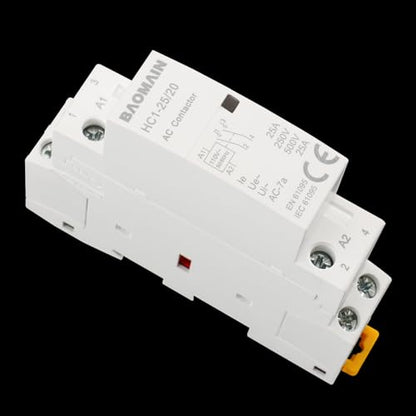 BAOMAIN 110V AC 2-Pole 25A Modular Contactor, 2NO, DIN Rail Mount