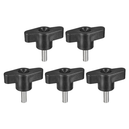 uxcell 5Pcs Clamping Screw Knob, M5 x 15mm Metric 304 Stainless Steel T Shaped Thumb Screws Handle for Quick Remove Hand Tightening Knob Replacement - size: M5 x 15mm