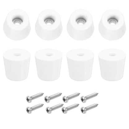 uxcell 8Pcs Rubber Bumper Feet, 0.67" H x0.75 W Round Pads with Stainless Steel Washer and Screws for Furniture, Appliances, Electronics - size: 0.67" H x0.75" W