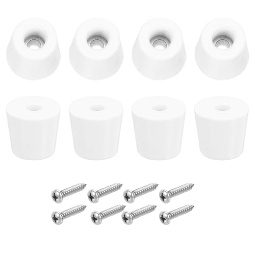 uxcell 8Pcs Rubber Bumper Feet, 0.67" H x0.75 W Round Pads with Stainless Steel Washer and Screws for Furniture, Appliances, Electronics - size: 0.67" H x0.75" W