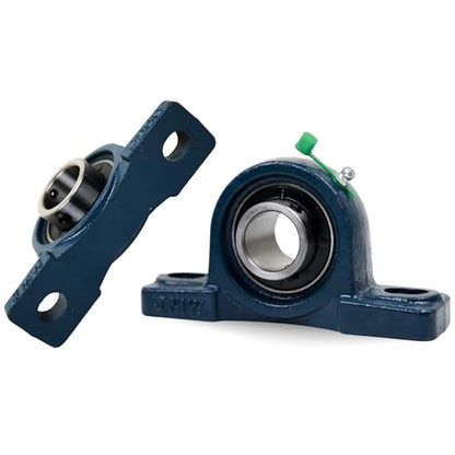 Jeremywell UCP204-12 Pillow Block Bearing (2 Pack), 3/4 inch Bore, 2 Bolt Flange Mounted, Solid Cast Iron Base, Self-Alignment - size: UCP204-12