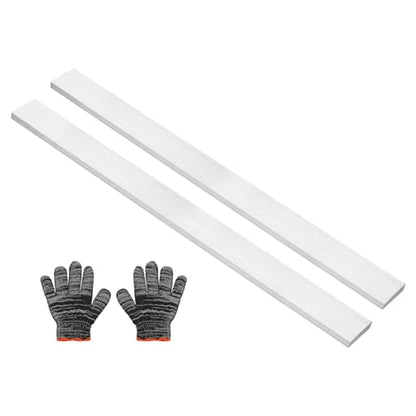 uxcell Square Aluminum Flat Bar with Gloves 0.24"x0.8"x12"/6x20x305mm 2Set - size: 0.24" x 0.8" x 12"/6 x 20 x 305mm
