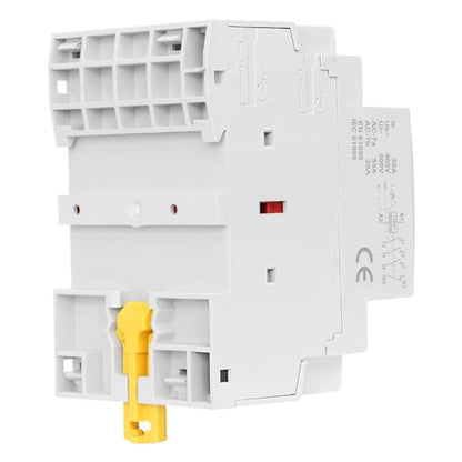 BAOMAIN 110V 4-Pole 50A Manual/Auto AC Contactor,3NO1NC,DIN Rail Mount