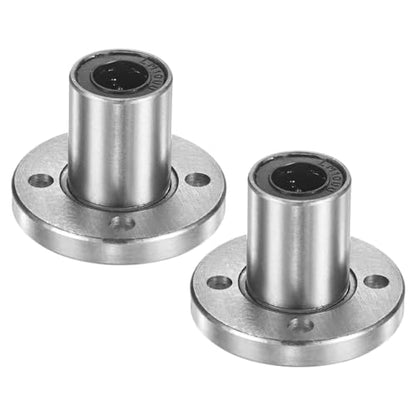 PATIKIL LMK10UU Linear Ball Bearings 10mm Bore Dia 19mm OD 29mm Long 4.5mm Hole, 2Pcs Round Flange Linear Motion Bushing Double Side Rubber Sealed Rod Liner Shaft for Machine 3D Printer - size: 10mm