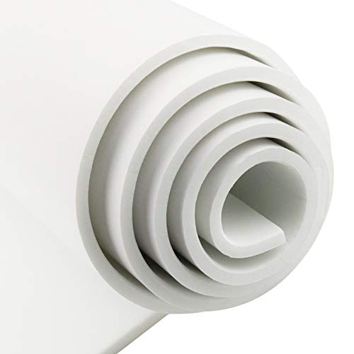 Storystore Sponge Neoprene Foam Sheet with Adhesive 1/4''T x 12''W x 59''L - color: White (With Adhesive), size: 12 in x 59 in x 1/4 in