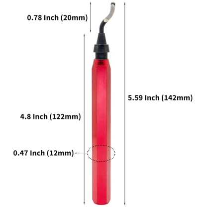 Deburring Tool Set RB1000 with 11 High Speed Steel Swivel Blades, 360 Degree Rotary Head for Metal, Resin, Aluminum, Copper, Plastic, 3D Printing, Brass, PVC Pipes - Ideal for Plumbing - Burr Removal - size: RB1000