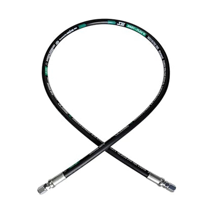 Heroson 26711-06-06RW Hydraulic Hose Swivel Assembly 3/8 ” Hydraulic Hose with Female JlC X Female JlC 36 ”Long 4785 psi, Black - size: 06-36 in