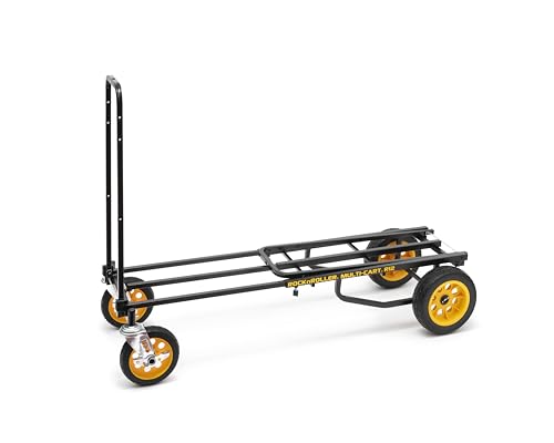 Rock-N-Roller R12RT (All Terrain) 8-in-1 Folding Multi-Cart/Hand Truck/Dolly/Platform Cart/34" to 52" Telescoping Frame/500 lbs. Load Capacity, Black - style: R12RT