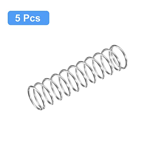 uxcell 5Pcs Compression Spring 304 Stainless Steel 10mmOD,0.8mmWD,40mmFL - size: 10x0.8x40mm
