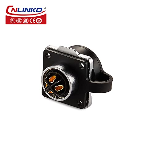 CNLINKO DH Series M20 Waterproof Connector 2/3/4/5/7/9/12 Pin Bayonet Connecting Type Metal Shell Soldering Cable Landscape Light Female Plug Male Socket IP67 Waterproof connectors (4pin) - style: 4pin