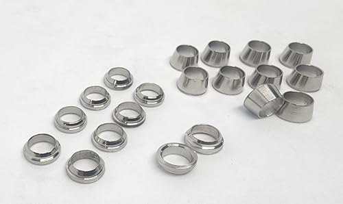 10 Sets of 1/4" Compression Fitting Ferrules, 316 Stainless Steel