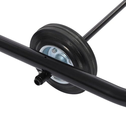 Drum Cradle with Wheels,660lbs Load Drum Dolly,55gal Movable Drum Rack - color: Black