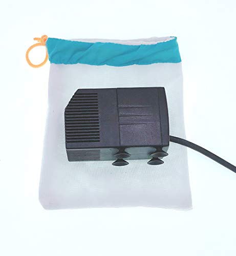 Pump Filter Bag Large, Mesh Barrier Bag 12 inch x 10 inch for Submersible Water Pumps under 1000GPH
