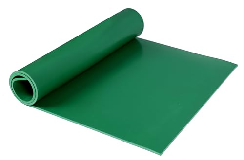 Neoprene Rubber Sheet Solid Rubber Strips Roll Mat PadInsulation High Temperature Rsistant for DIY Gaskets, Pads, Sealing, Cushion (Green, 12" X 23" X 1/8" (.125")) - color: Green, size: 12" X 23" X 1/8" (.125")