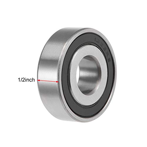 uxcell 1628-2RS Deep Groove Ball Bearings 5/8x1-5/8x1/2" Chrome Steel - size: 5/8"x1-5/8"x1/2"