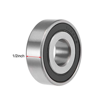 uxcell 1628-2RS Deep Groove Ball Bearings 5/8x1-5/8x1/2" Chrome Steel - size: 5/8"x1-5/8"x1/2"
