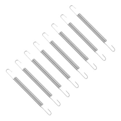 uxcell 8Pcs Stainless Steel Extension Spring Dual Hook 1.2mmWD, 8x128mmODxL - size: 1.2mm Wire, 8mmx128mm(ODxL)