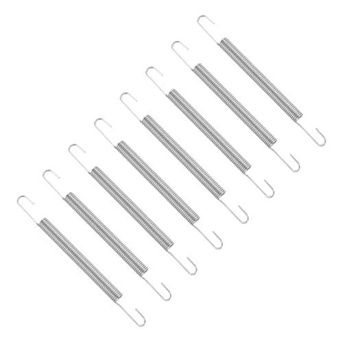 uxcell 8Pcs Stainless Steel Extension Spring Dual Hook 1.2mmWD, 8x128mmODxL - size: 1.2mm Wire, 8mmx128mm(ODxL)
