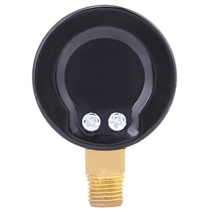 1/4" NPT 100Psi Steel Economical All Purpose Pressure Gauge with Brass Internals 2" Dial Display Bottom Mount - size: 0-100Psi (dry), style: Lower Mount-1/4"NPT