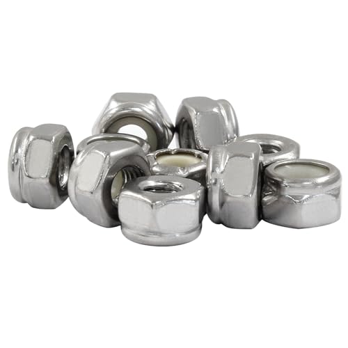 Litoexpe 50 Pcs #10-32 Nylon Insert Hex Lock Nuts