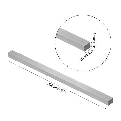 uxcell HSS Lathe Tool Bit 8mm x 10mm x 200mm, Square Lathe Turning Tool Blanks, High Speed Steel Rectangular Fly Cutter Mill Blank - size: 8mm x 10mm x 200mm