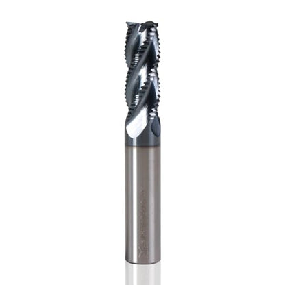 3/8" 4 Flute Roughing End Mill AlTiN Coated Carbide, 1Pcs - size: 3/8 in