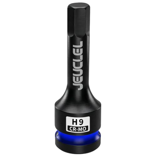 9mm Hex Impact Bit Socket, H9 1/2" Drive Allen Socket, Cr-Mo Steel - size: 1PC | H9 9MM