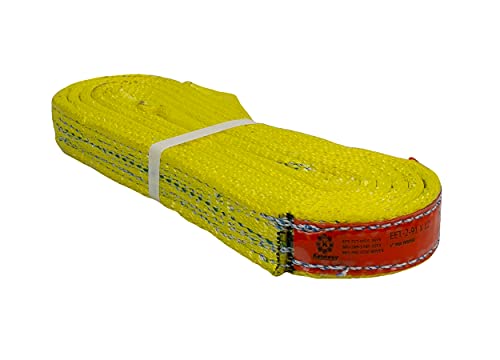 Kennedy Wire Rope & Sling Co. 1" x 12' 2-Ply Twist Eye Polyester Lifting Sling (Various Sizes in Listing) Made in The USA - color: 1" 2-Ply Twist Eye (Type 4), size: 1" x 12'