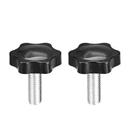 uxcell 2pcs 38mm Dia Plum Hex Shaped Grips Star Knob M10 x 25mm Male Thread - size: M10x25mm
