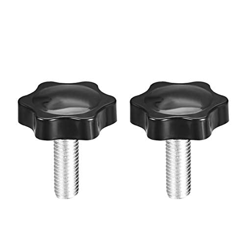 uxcell 2pcs 38mm Dia Plum Hex Shaped Grips Star Knob M10 x 25mm Male Thread - size: M10x25mm